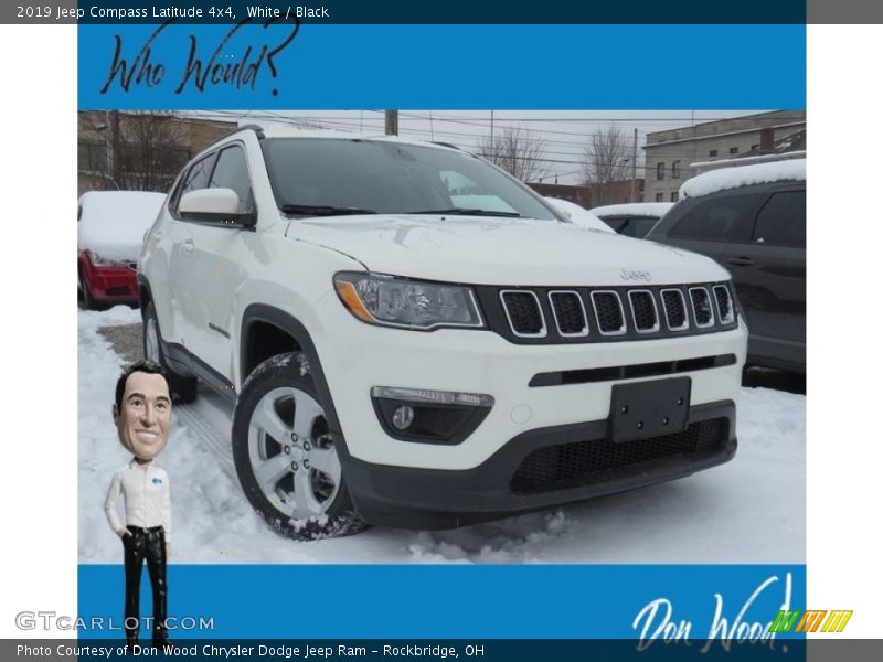 White / Black 2019 Jeep Compass Latitude 4x4