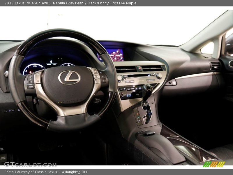 Nebula Gray Pearl / Black/Ebony Birds Eye Maple 2013 Lexus RX 450h AWD