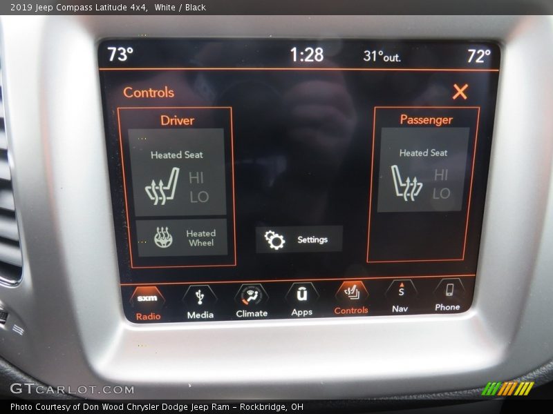 White / Black 2019 Jeep Compass Latitude 4x4