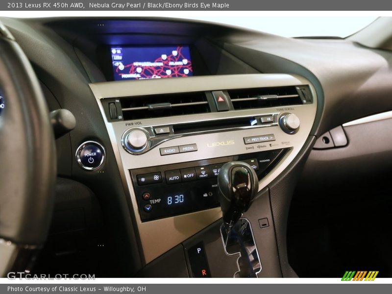 Nebula Gray Pearl / Black/Ebony Birds Eye Maple 2013 Lexus RX 450h AWD
