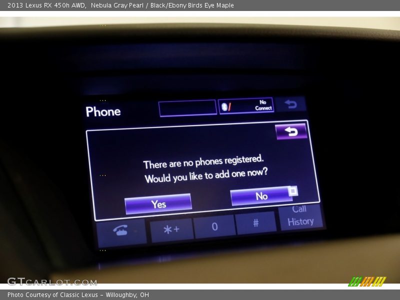 Nebula Gray Pearl / Black/Ebony Birds Eye Maple 2013 Lexus RX 450h AWD