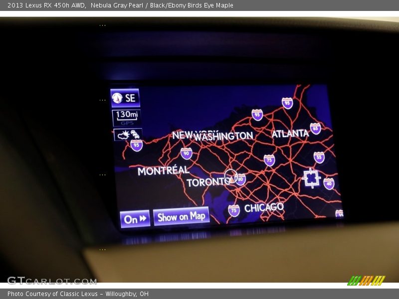 Nebula Gray Pearl / Black/Ebony Birds Eye Maple 2013 Lexus RX 450h AWD
