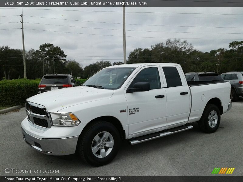 Bright White / Black/Diesel Gray 2019 Ram 1500 Classic Tradesman Quad Cab