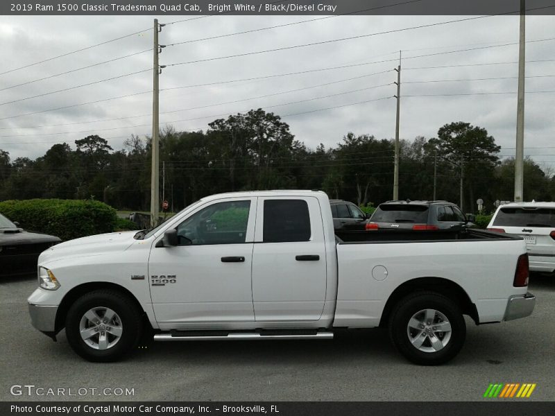 Bright White / Black/Diesel Gray 2019 Ram 1500 Classic Tradesman Quad Cab