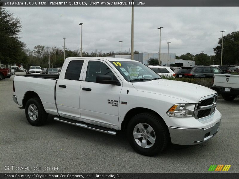 Bright White / Black/Diesel Gray 2019 Ram 1500 Classic Tradesman Quad Cab