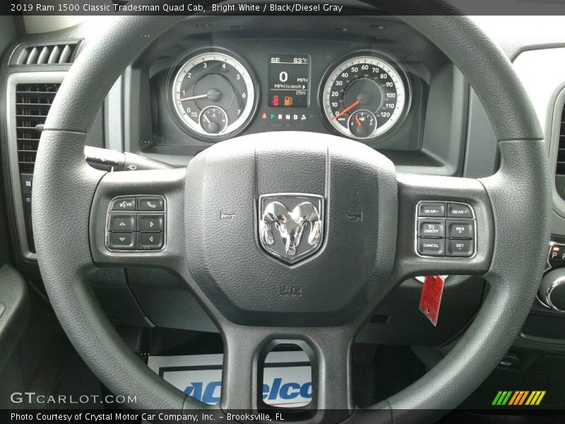 Bright White / Black/Diesel Gray 2019 Ram 1500 Classic Tradesman Quad Cab