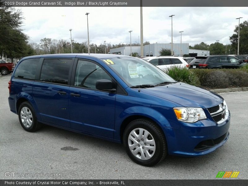 Indigo Blue / Black/Light Graystone 2019 Dodge Grand Caravan SE
