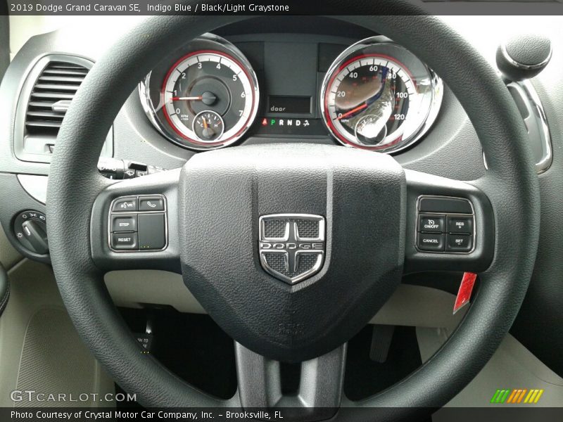 Indigo Blue / Black/Light Graystone 2019 Dodge Grand Caravan SE