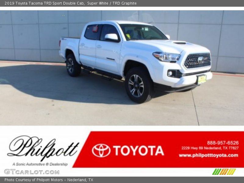 Super White / TRD Graphite 2019 Toyota Tacoma TRD Sport Double Cab