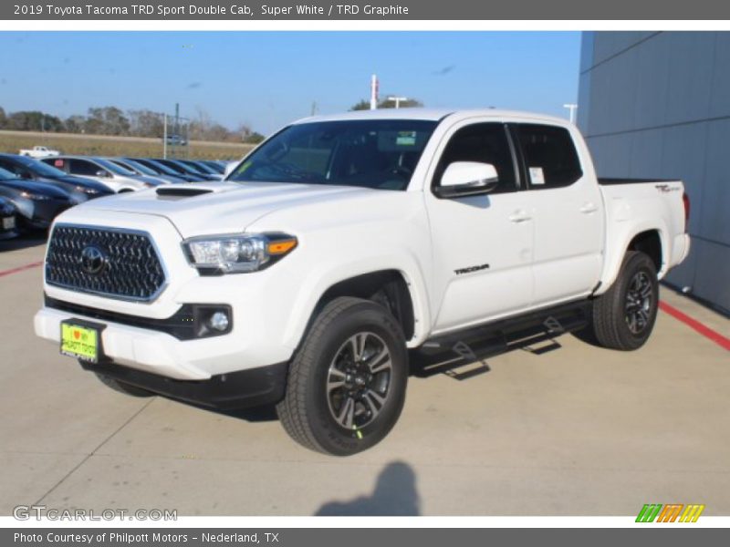 Super White / TRD Graphite 2019 Toyota Tacoma TRD Sport Double Cab