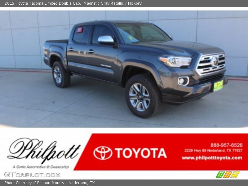 Magnetic Gray Metallic / Hickory 2019 Toyota Tacoma Limited Double Cab