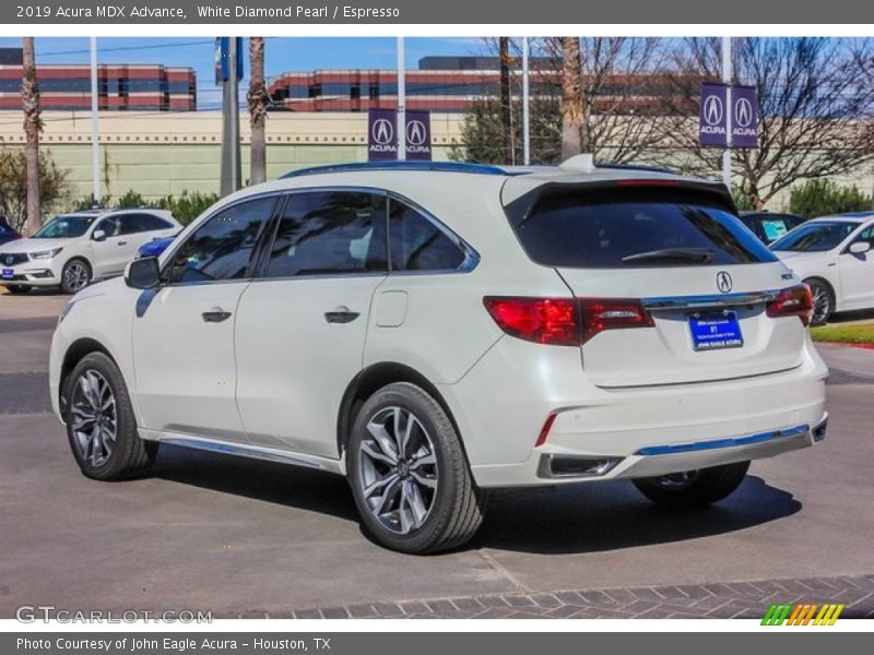 White Diamond Pearl / Espresso 2019 Acura MDX Advance
