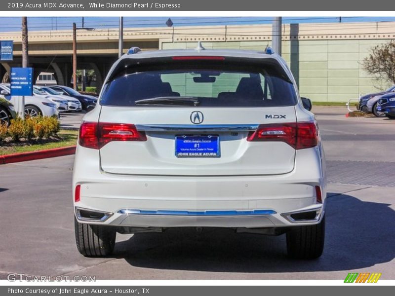 White Diamond Pearl / Espresso 2019 Acura MDX Advance