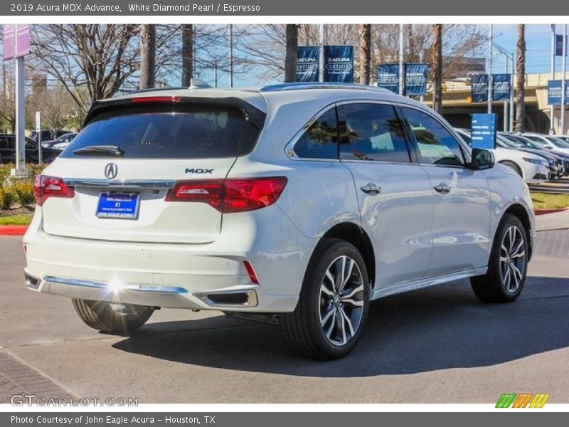 White Diamond Pearl / Espresso 2019 Acura MDX Advance