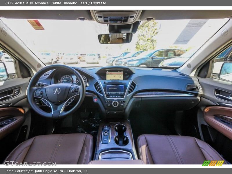 White Diamond Pearl / Espresso 2019 Acura MDX Advance