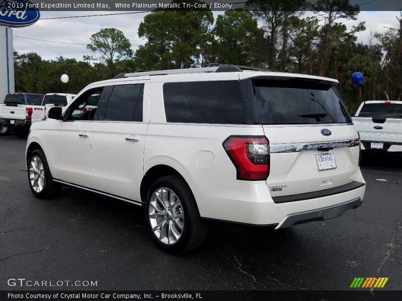 White Platinum Metallic Tri-Coat / Ebony 2019 Ford Expedition Limited Max