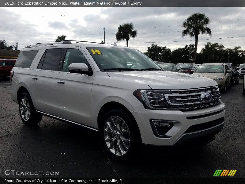 White Platinum Metallic Tri-Coat / Ebony 2019 Ford Expedition Limited Max