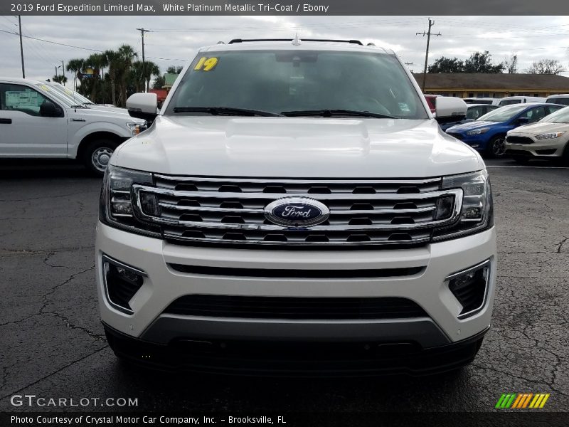 White Platinum Metallic Tri-Coat / Ebony 2019 Ford Expedition Limited Max