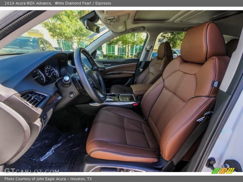 White Diamond Pearl / Espresso 2019 Acura MDX Advance