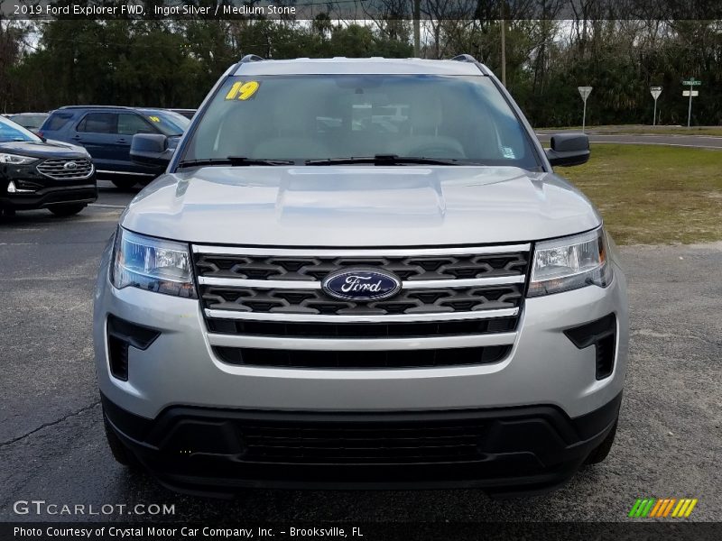 Ingot Silver / Medium Stone 2019 Ford Explorer FWD
