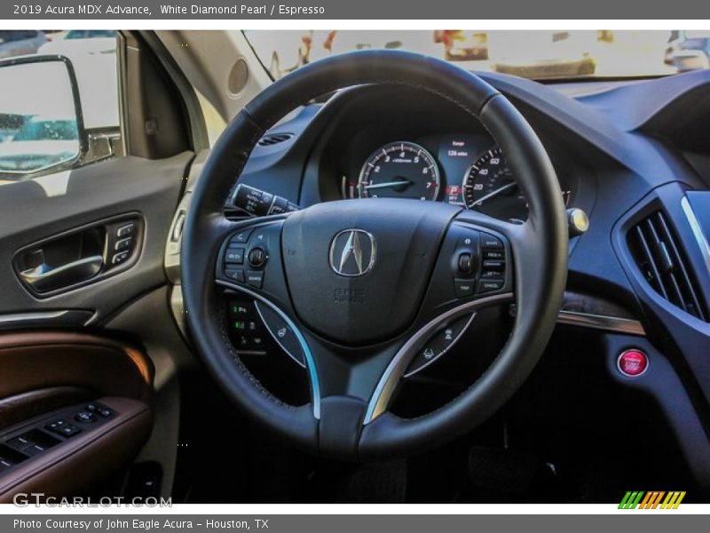 White Diamond Pearl / Espresso 2019 Acura MDX Advance