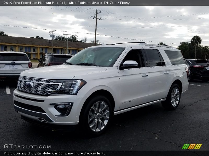 White Platinum Metallic Tri-Coat / Ebony 2019 Ford Expedition Platinum Max 4x4