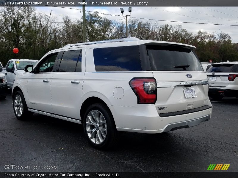 White Platinum Metallic Tri-Coat / Ebony 2019 Ford Expedition Platinum Max 4x4