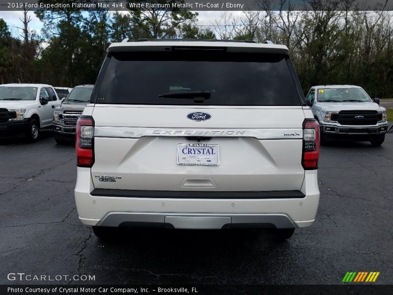 White Platinum Metallic Tri-Coat / Ebony 2019 Ford Expedition Platinum Max 4x4