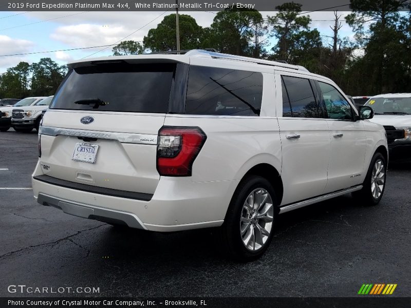 White Platinum Metallic Tri-Coat / Ebony 2019 Ford Expedition Platinum Max 4x4