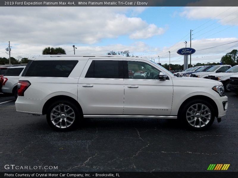 White Platinum Metallic Tri-Coat / Ebony 2019 Ford Expedition Platinum Max 4x4