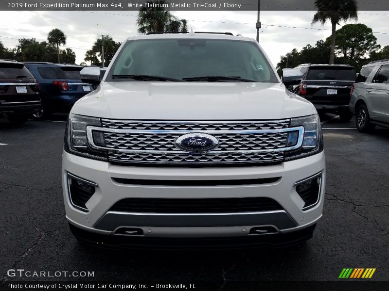 White Platinum Metallic Tri-Coat / Ebony 2019 Ford Expedition Platinum Max 4x4