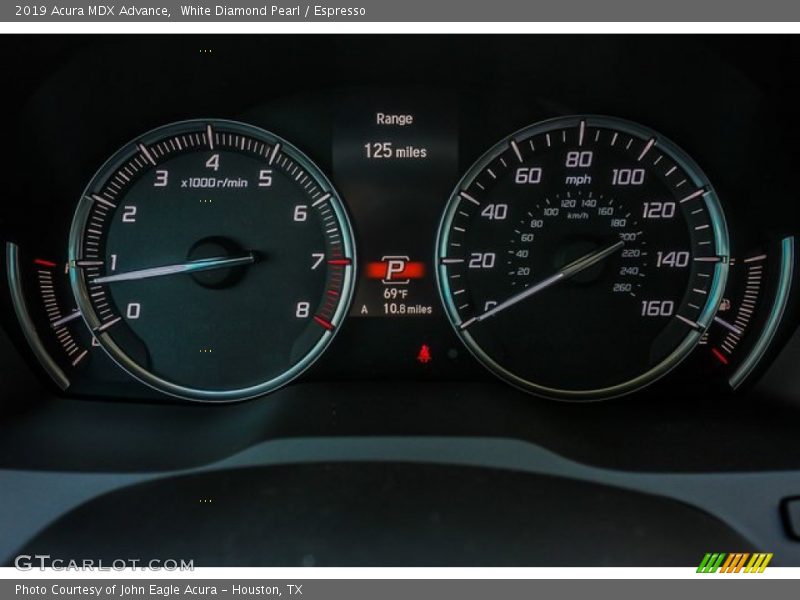 White Diamond Pearl / Espresso 2019 Acura MDX Advance