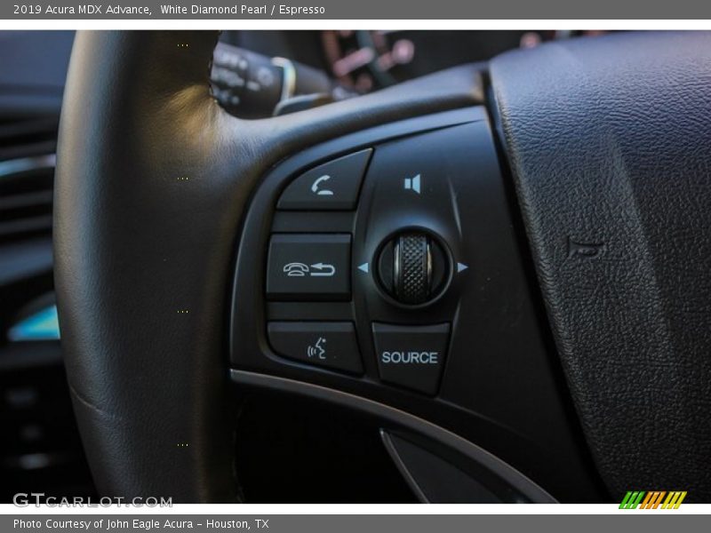 White Diamond Pearl / Espresso 2019 Acura MDX Advance