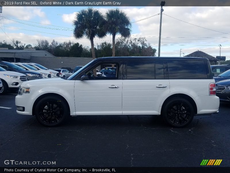 Oxford White / Dark Earth Gray/Light Earth Gray 2019 Ford Flex SEL
