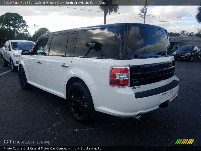Oxford White / Dark Earth Gray/Light Earth Gray 2019 Ford Flex SEL