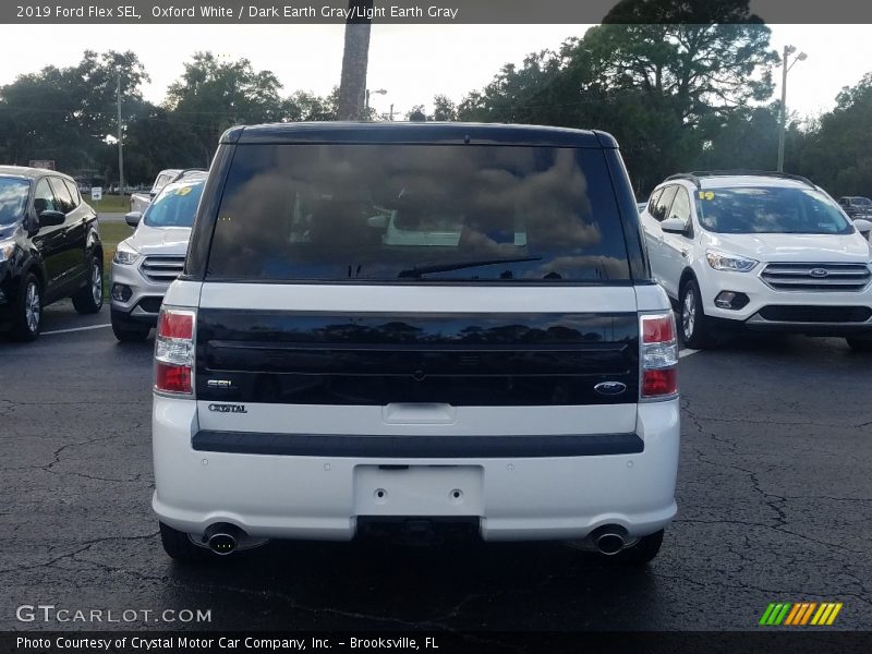 Oxford White / Dark Earth Gray/Light Earth Gray 2019 Ford Flex SEL