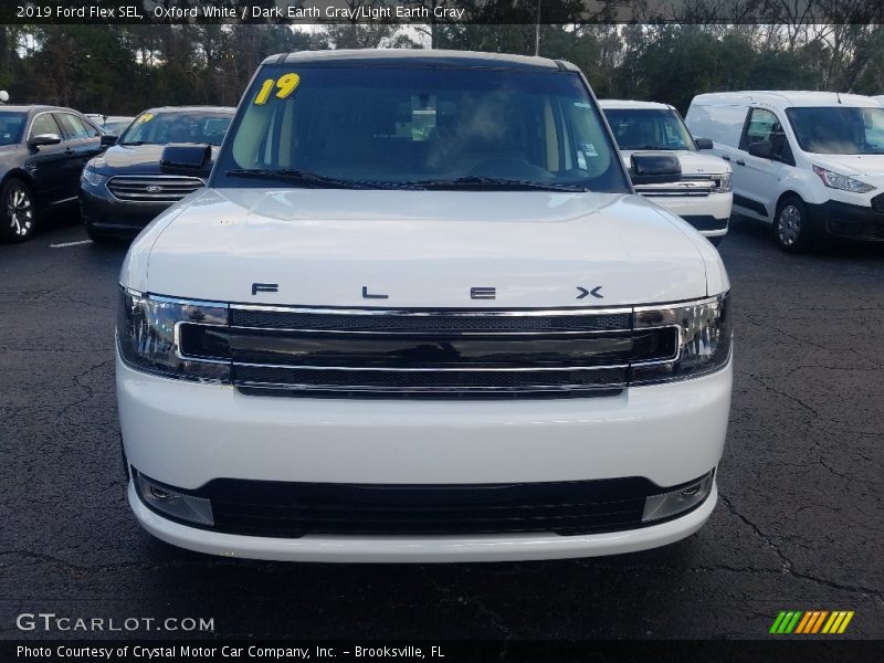 Oxford White / Dark Earth Gray/Light Earth Gray 2019 Ford Flex SEL
