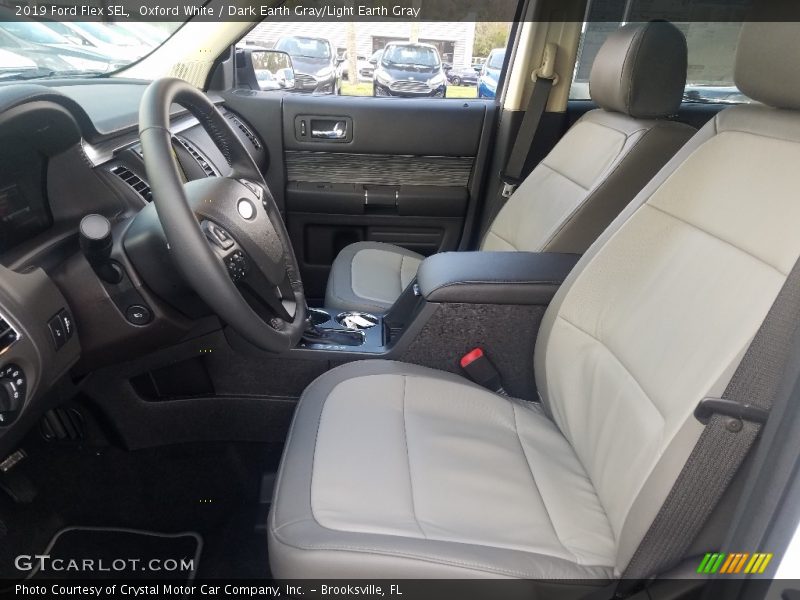 Oxford White / Dark Earth Gray/Light Earth Gray 2019 Ford Flex SEL