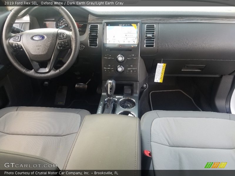 Oxford White / Dark Earth Gray/Light Earth Gray 2019 Ford Flex SEL