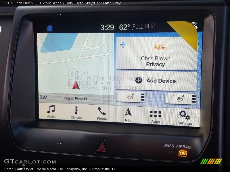 Oxford White / Dark Earth Gray/Light Earth Gray 2019 Ford Flex SEL