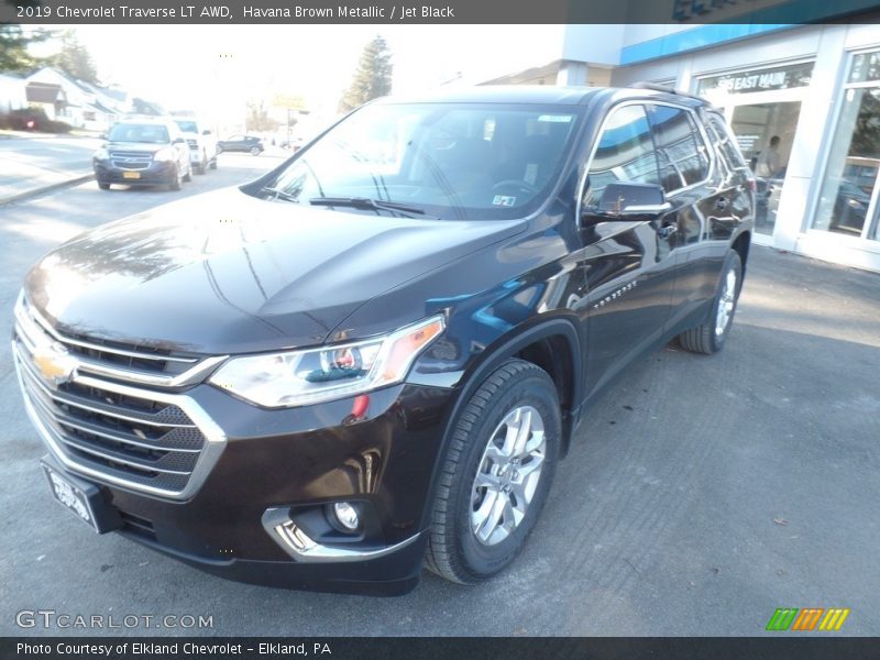 Havana Brown Metallic / Jet Black 2019 Chevrolet Traverse LT AWD