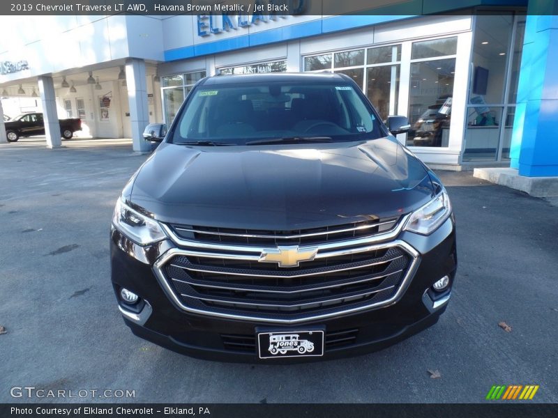 Havana Brown Metallic / Jet Black 2019 Chevrolet Traverse LT AWD