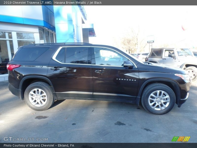 Havana Brown Metallic / Jet Black 2019 Chevrolet Traverse LT AWD