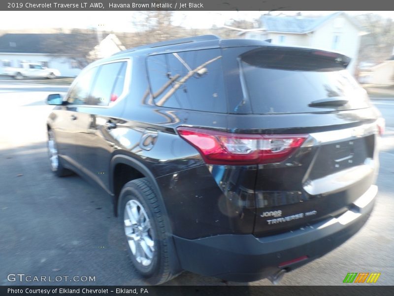 Havana Brown Metallic / Jet Black 2019 Chevrolet Traverse LT AWD