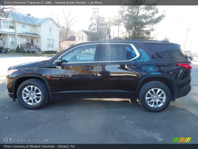 Havana Brown Metallic / Jet Black 2019 Chevrolet Traverse LT AWD