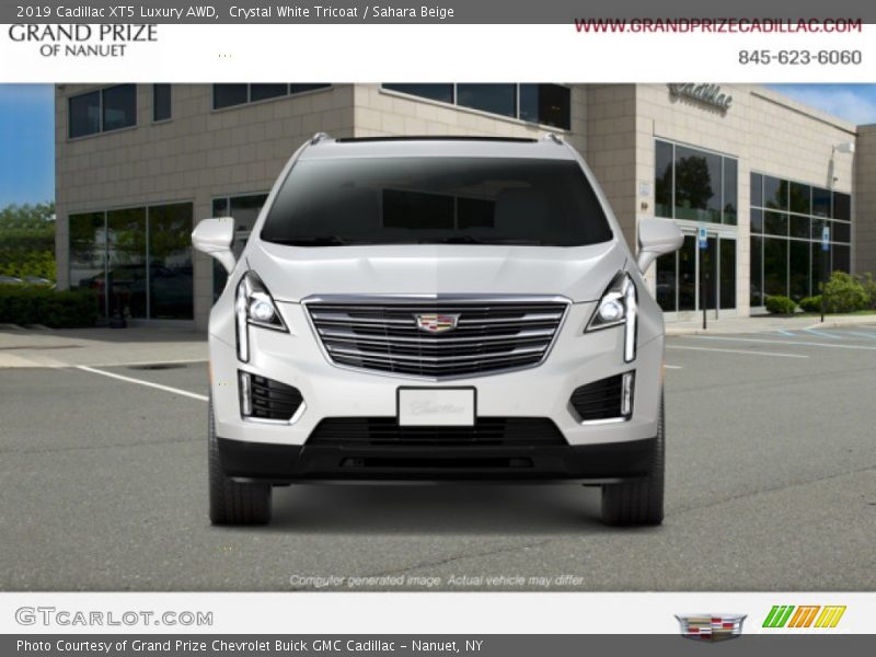 Crystal White Tricoat / Sahara Beige 2019 Cadillac XT5 Luxury AWD