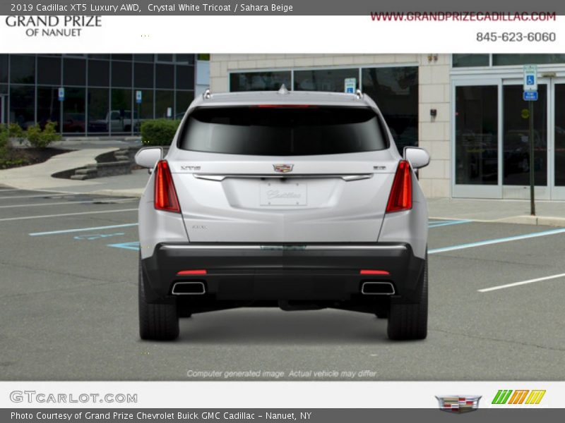 Crystal White Tricoat / Sahara Beige 2019 Cadillac XT5 Luxury AWD