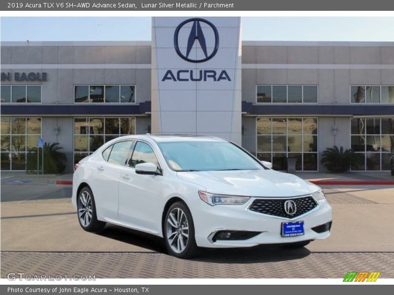Lunar Silver Metallic / Parchment 2019 Acura TLX V6 SH-AWD Advance Sedan