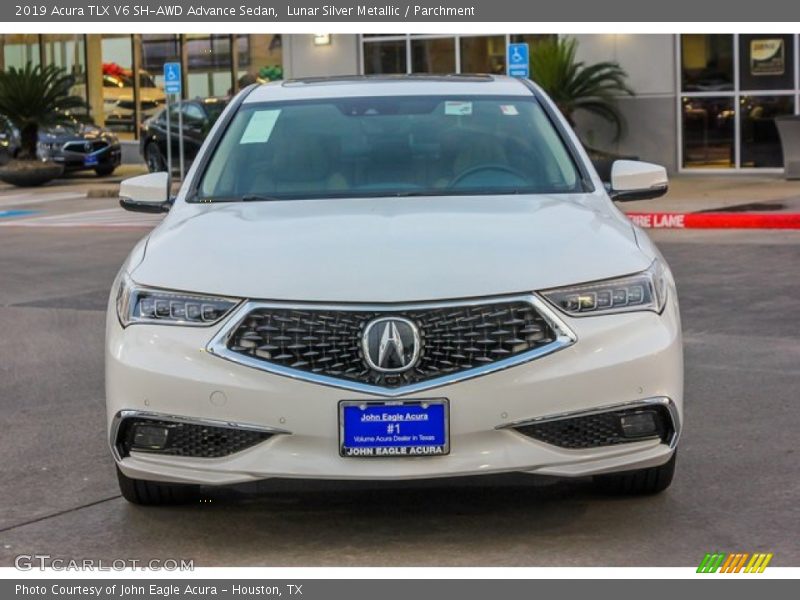 Lunar Silver Metallic / Parchment 2019 Acura TLX V6 SH-AWD Advance Sedan