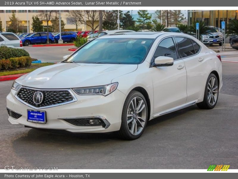 Lunar Silver Metallic / Parchment 2019 Acura TLX V6 SH-AWD Advance Sedan